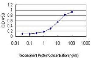 Detection limit for recombinant GST tagged CD83 is approximately 0.