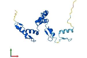 AlphaFold protein structure predicition of Human Recombinant ZNF833P Protein, UniprotID Q6ZTB9