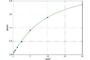 A typical standard curve (HSF1 Kit ELISA)