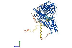 AlphaFold protein structure predicition of Mouse Recombinant Pxk Protein, UniprotID Q8BX57