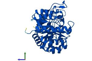 AlphaFold protein structure predicition of Human Recombinant TATDN1 Protein, UniprotID Q6P1N9