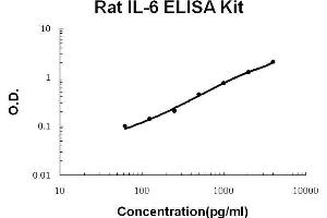 Rat IL-6 PicoKine ELISA Kit standard curve
