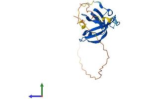 AlphaFold protein structure predicition of Human Recombinant NABP1 Protein, UniprotID Q96AH0