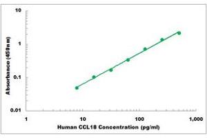 Representative Standard Curve (CCL18 Kit ELISA)