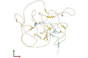 AlphaFold protein structure predicition of Human Recombinant CASC3 Protein, UniprotID O15234