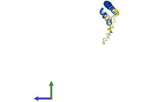 AlphaFold protein structure predicition of Human Recombinant MAFF Protein, UniprotID Q9ULX9