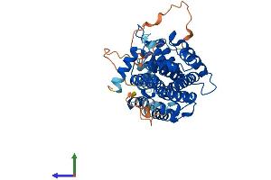 AlphaFold protein structure predicition of Human Recombinant RASGEF1C Protein, UniprotID Q8N431