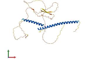AlphaFold protein structure predicition of Human Recombinant USF2 Protein, UniprotID Q15853