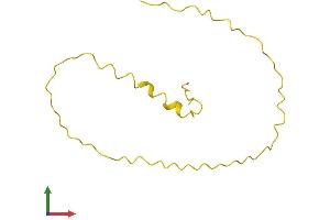 AlphaFold protein structure predicition of Human Recombinant PTMA Protein, UniprotID P06454