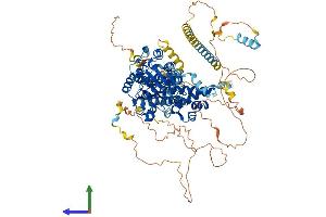 AlphaFold protein structure predicition of Human Recombinant EXOSC10 Protein, UniprotID Q01780