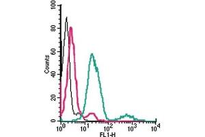 Cell surface detection of TRPV2 in live intact mouse BV-2 microglia cells: (black line) Cells.