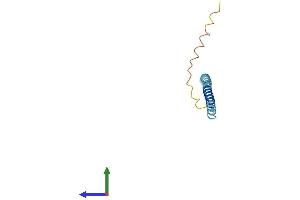 AlphaFold protein structure predicition of Human Recombinant SNCG Protein, UniprotID O76070