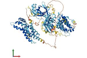 AlphaFold protein structure predicition of Mouse Recombinant Abr Protein, UniprotID Q5SSL4