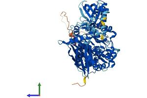 AlphaFold protein structure predicition of Human Recombinant PLCD4 Protein, UniprotID Q9BRC7