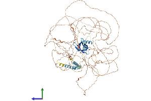 AlphaFold protein structure predicition of Mouse Recombinant Ppp1r3a Protein, UniprotID Q99MR9