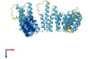 AlphaFold protein structure predicition of Human Recombinant UTP6 Protein, UniprotID Q9NYH9