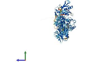 AlphaFold protein structure predicition of Human Recombinant ERVK-18 Protein, UniprotID Q9QC07