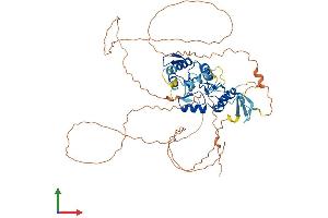 AlphaFold protein structure predicition of Human Recombinant ZNF280B Protein, UniprotID Q86YH2