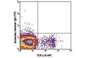Flow Cytometry (FACS) image for anti-TCR V Gamma1.1/Cr4 antibody (FITC) (ABIN2662030) (TCR V Gamma1.1/Cr4 anticorps (FITC))