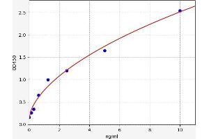 Typical standard curve (LATS2 Kit ELISA)