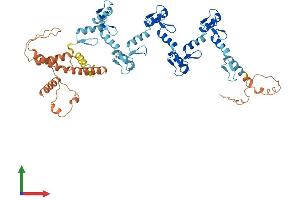 AlphaFold protein structure predicition of Human Recombinant ZNF714 Protein, UniprotID Q96N38