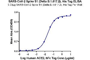ELISA image for SARS-CoV-2 Spike S1 (B.1.617.2 - delta) protein (His tag) (ABIN7274459)