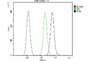 Flow Cytometry analysis of HEPA1-6 cells using anti-GILT/IFI30 antibody (ABIN7601299). (IFI30 anticorps  (AA 32-248))