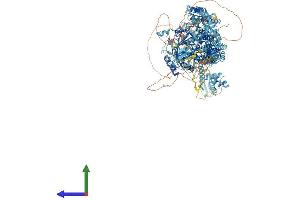 AlphaFold protein structure predicition of Human Recombinant KDM5B Protein, UniprotID Q9UGL1