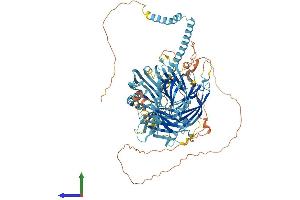 AlphaFold protein structure predicition of Mouse Recombinant Esyt3 Protein, UniprotID Q5DTI8