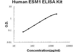 Human ESM1/Endocan PicoKine ELISA Kit standard curve (ESM1 Kit ELISA)