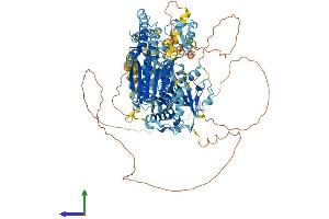 AlphaFold protein structure predicition of Human Recombinant HLTF Protein, UniprotID Q14527