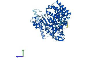 AlphaFold protein structure predicition of Human Recombinant RABGGTA Protein, UniprotID Q92696