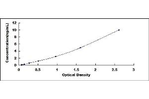 Typical standard curve (Permeability Glycoprotein Kit ELISA)