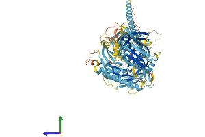 AlphaFold protein structure predicition of Mouse Recombinant Faap100 Protein, UniprotID A2ACJ2