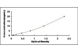 Typical standard curve (PFDN1 Kit ELISA)