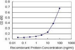 Sandwich ELISA detection sensitivity ranging from 3 ng/mL to 100 ng/mL. (HERPUD1 (Humain) Matched Antibody Pair)