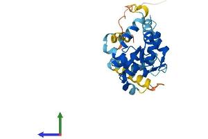 AlphaFold protein structure predicition of Human Recombinant KCNIP1 Protein, UniprotID Q9NZI2