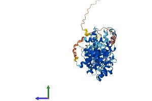 AlphaFold protein structure predicition of Mouse Recombinant Prim2 Protein, UniprotID P33610