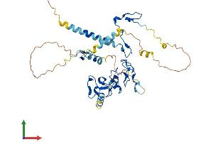 AlphaFold protein structure predicition of Human Recombinant DPF3 Protein, UniprotID Q92784