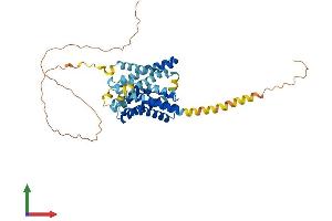 AlphaFold protein structure predicition of Mouse Recombinant Slc10a4 Protein, UniprotID Q3UEZ8