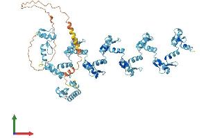 AlphaFold protein structure predicition of Human Recombinant ZNF569 Protein, UniprotID Q5MCW4