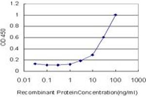 Detection limit for recombinant GST tagged NBN is approximately 3ng/ml as a capture antibody.