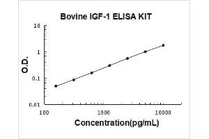 Bovine IGF-1 PicoKine ELISA Kit standard curve