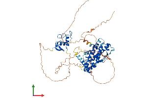 AlphaFold protein structure predicition of Human Recombinant ESR2 Protein, UniprotID Q92731