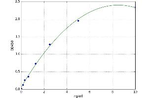 A typical standard curve (MAF Kit ELISA)