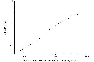 Typical standard curve (VEGFR2/CD309 Kit ELISA)