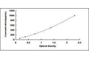 Typical standard curve (Thymic Stromal Lymphopoietin Kit ELISA)