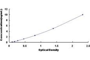 Typical standard curve (DNAJC12 Kit ELISA)