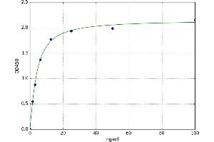 A typical standard curve (Anti-Cyclic Citrullinated Peptide Antibody Kit ELISA)
