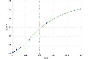 A typical standard curve (IL12B Kit ELISA)